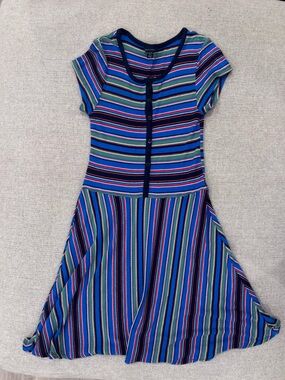 Tommy Hilfiger Blue, Green, Red Striped Knit Top